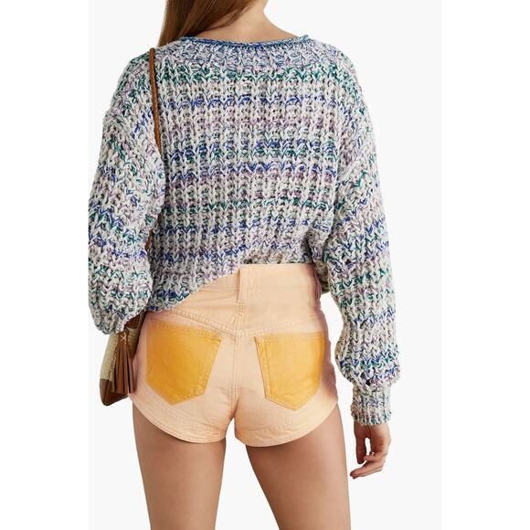 NWT Isabel Marant Short Neida Blue Embroidered Micro FR 42 US 10 Festival Summer - Picture 5 of 14